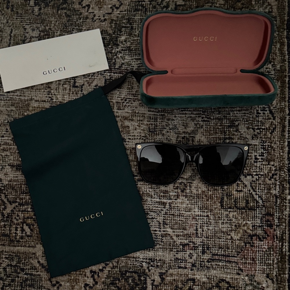 Gucci Black Sunglasses with Pink Case